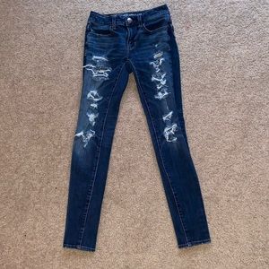 American eagle ripped jeans/jeggings size 00R